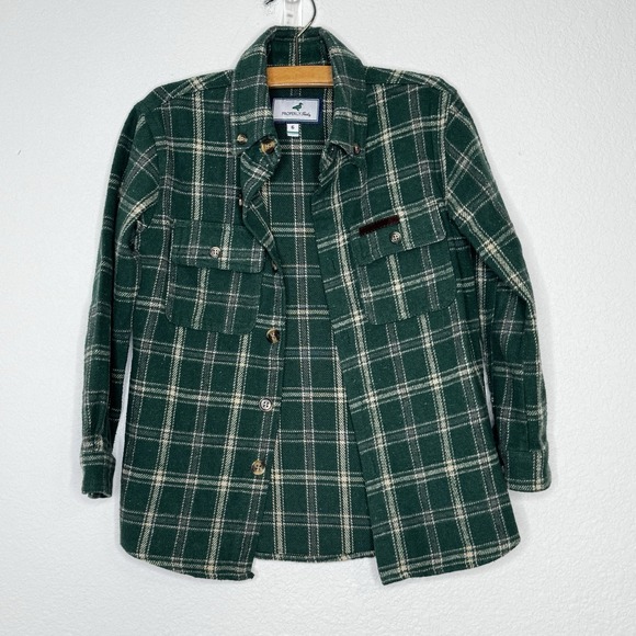 Properly Tied Other - Properly Tied Boys Ranch Flannel Plaid Shirt Size 6 Green Layering Outdoor